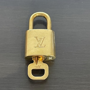 Cadeado especial Louis Vuitton Pinkerly e uma chave #304, fechadura de latão #11373