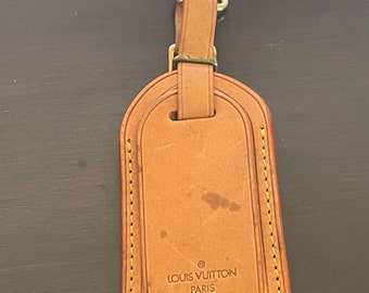 Louis Vuitton Vachetta Leather Luggage ID Tag Name Tag 10491
