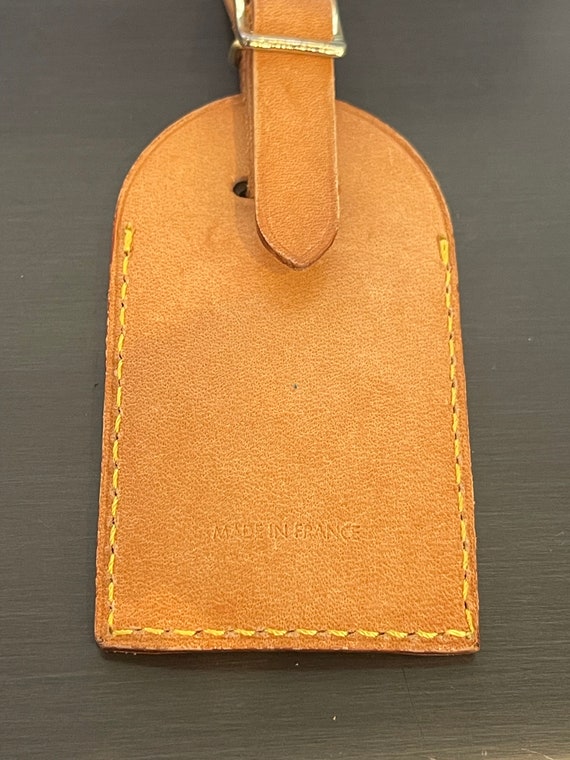 Louis Vuitton vachetta leather luggage ID tag nam… - image 4
