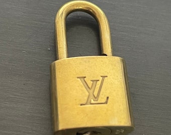Louis Vuitton PadLock Lock & Key for Bags Brass Gold Used