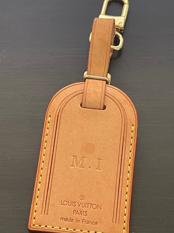 Louis Vuitton Vachetta Leather Luggage ID Tag Name Tag 10610 