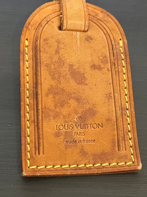 Louis Vuitton Vachetta Leather Luggage ID Tag Name Tag and 