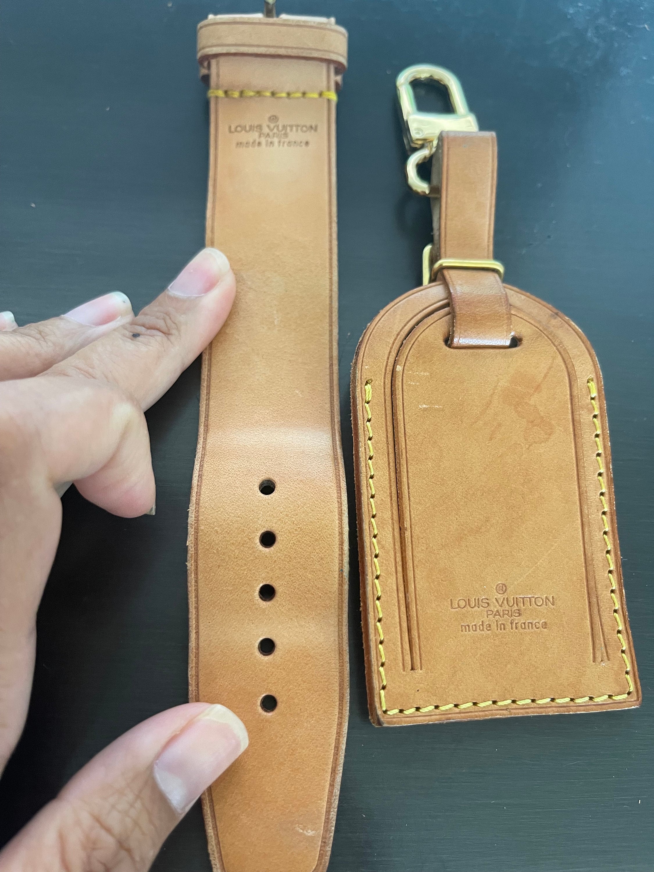 Louis Vuitton, Bags, Louis Vuitton Set Of 3 Customized Paris Luggage Tags  And Piognet