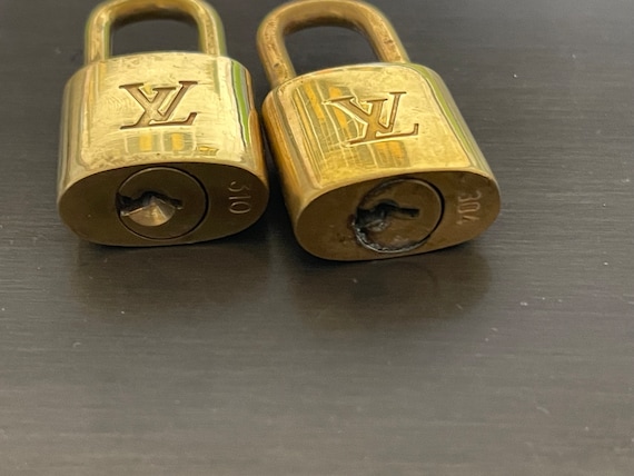 Louis Vuitton Two Padlocks and Keys 310 and 318 Lock Brass 