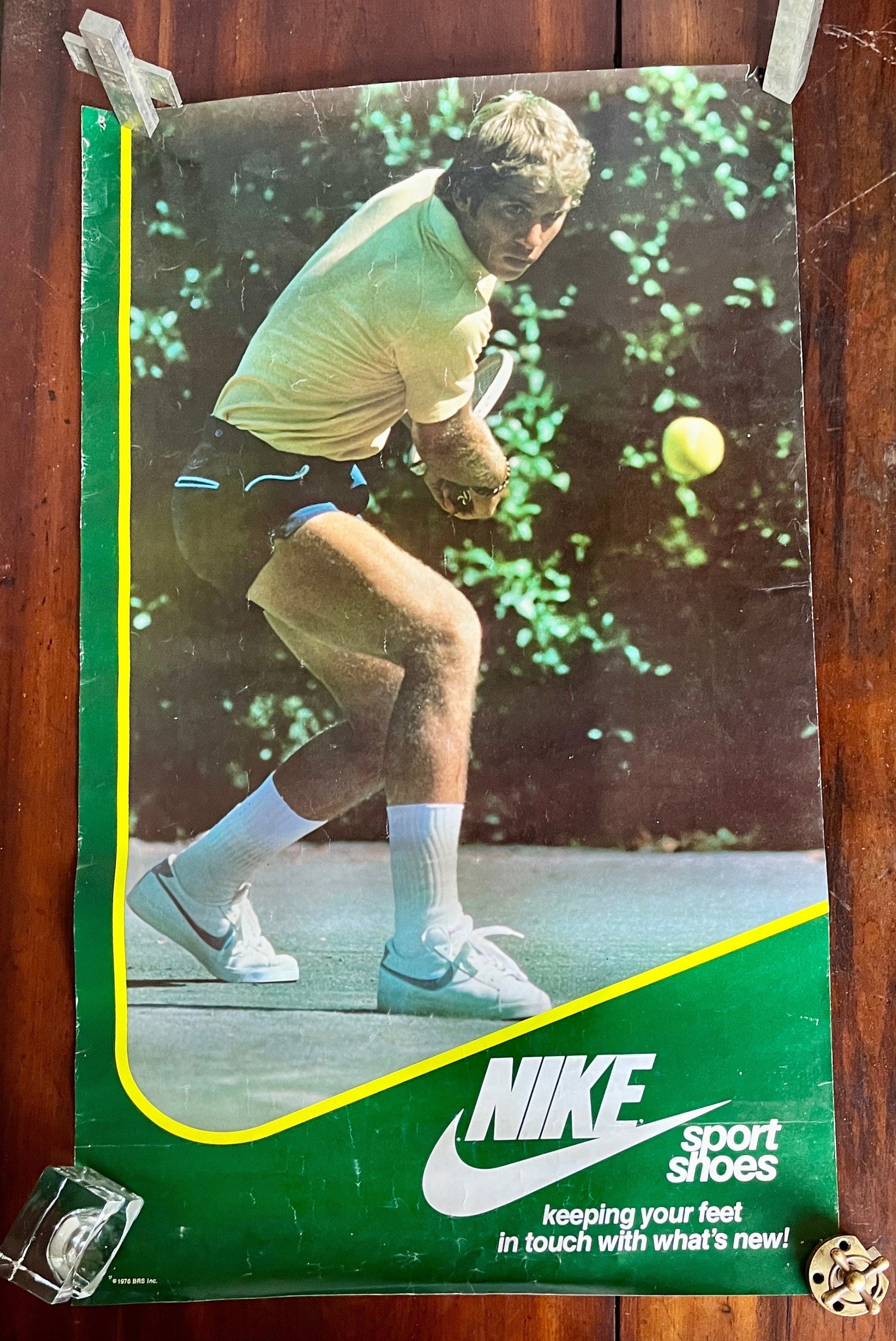 1976 NIKE Poster Original Vintage 37x22 Tennis Nike