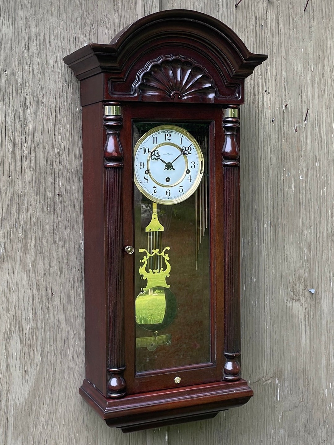 HOWARD MILLER jennison Mahogany Wall Clock Mod Etsy