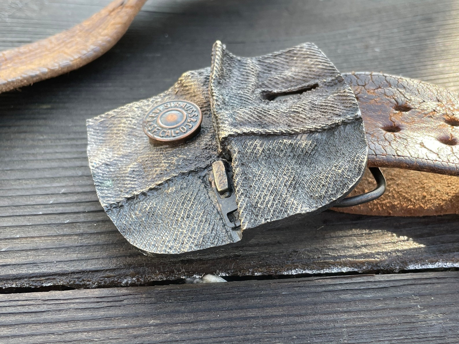 Vintage 1976 Levi Jeans belt buckle solid brass signed Etsy