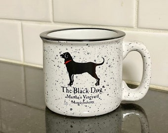 black dog mug