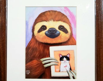 Sloth Art Lover Print