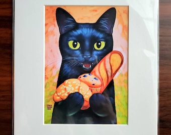 Baked Goods Cat Art Print