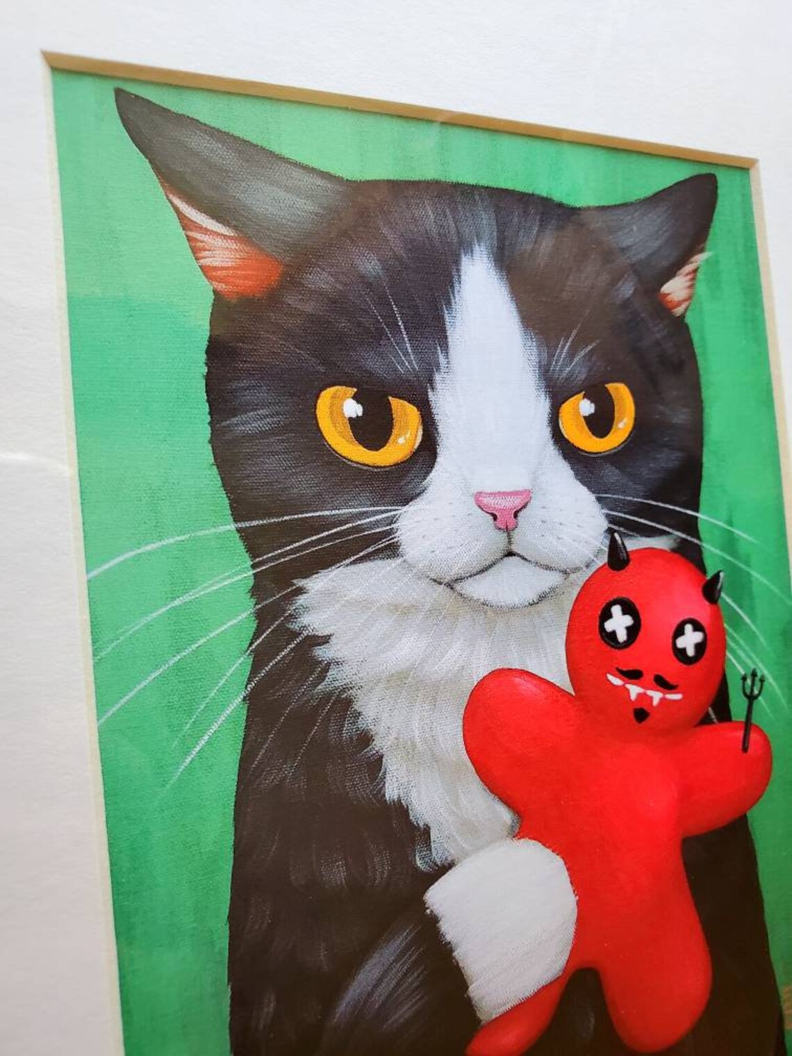 Little Devil Cat Art Print - Etsy