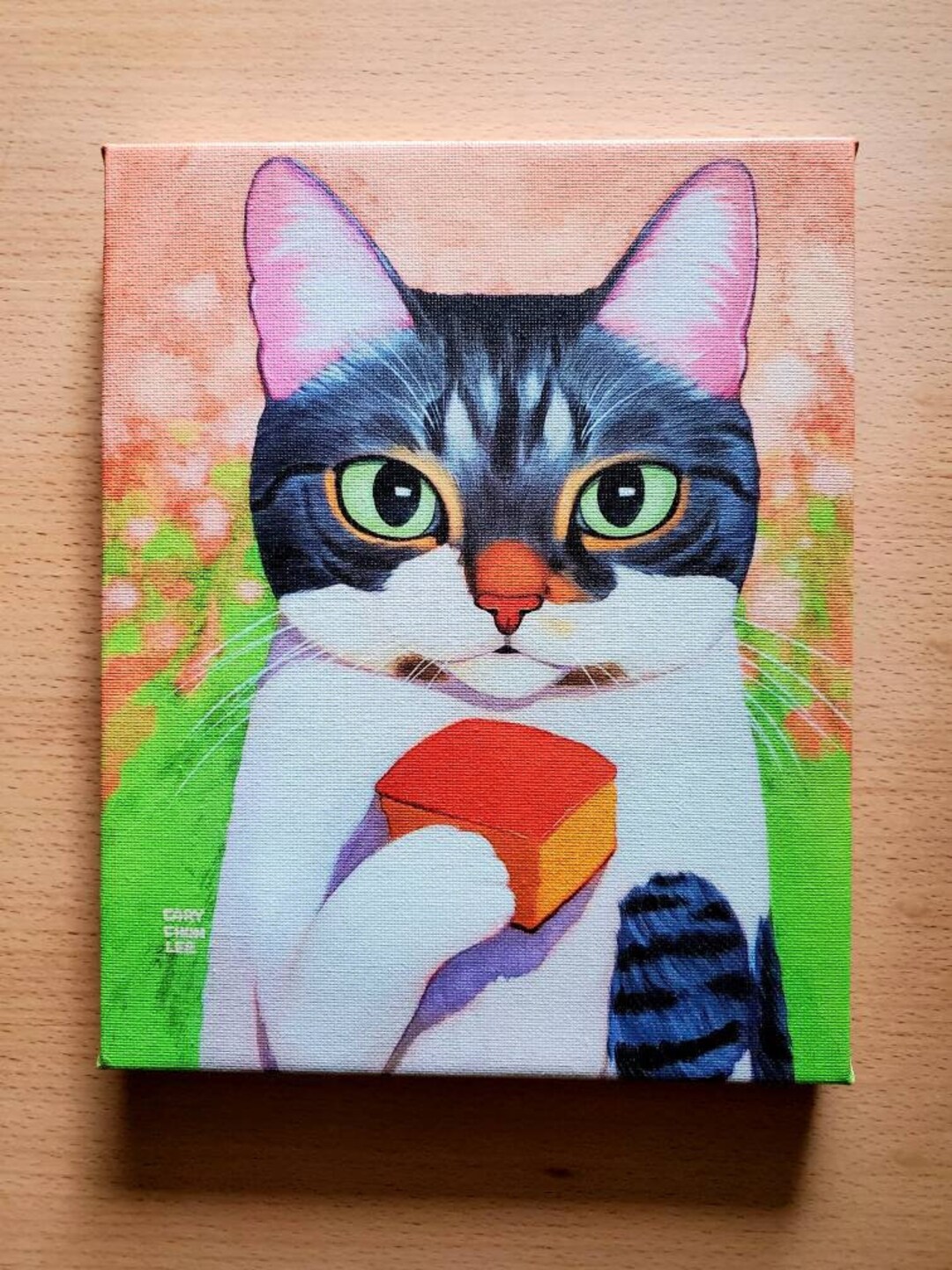 Cat Cornbread Cornbread Cat Art Canvas Print - Etsy
