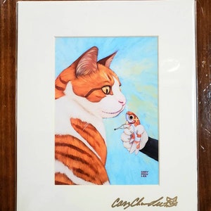 A Gift Cat Art Print