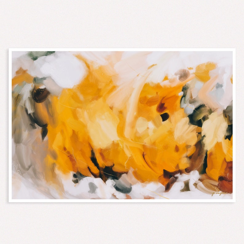 New Beginnings Large Yellow Wall Art Art Print Calm Etsy