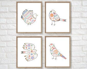 Bird Nursery Art Etsy