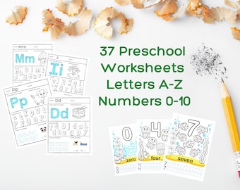 Vorschul Arbeitsblätter, Zahlen Arbeitsblätter, Schreibübungen, Buchstaben und Zahlen, PreK Schreibübungen