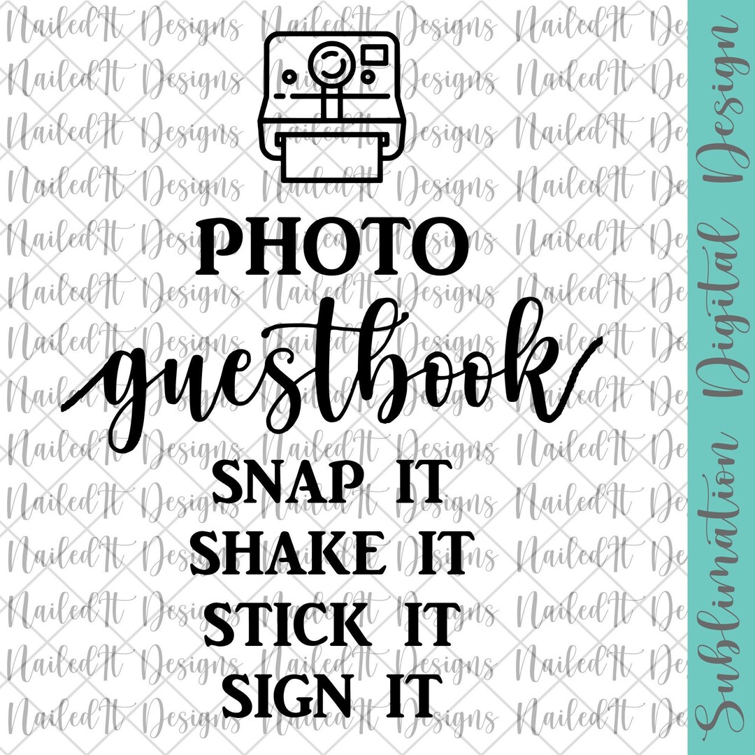 Photo Guest Book SVG Wedding Guestbook, Shower Guestbook, Guestbook Svg