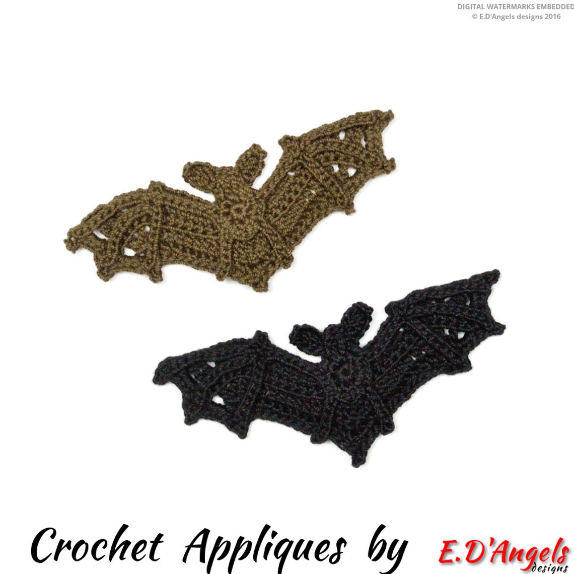 Crochet Pattern Crochet BAT Applique Applique Pattern Etsy