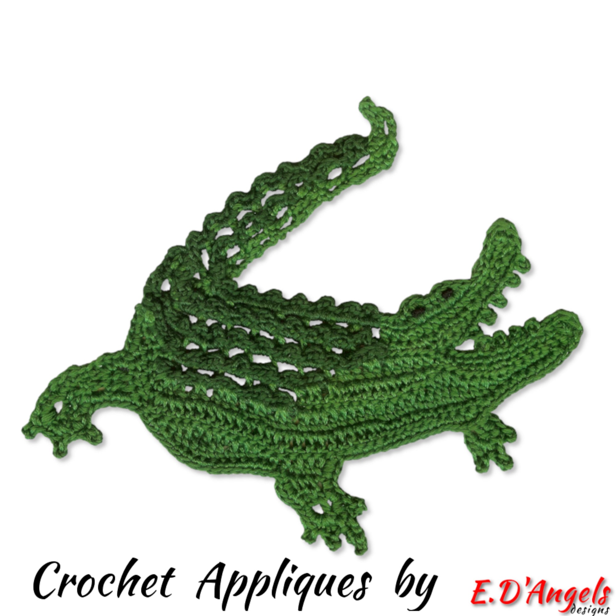 40 Alligator Crochet Patterns for Handmade Gifts, Nursery Decor, and Playful Amigurumi 24 Crochet Crocodile Applique Pattern: Alligator