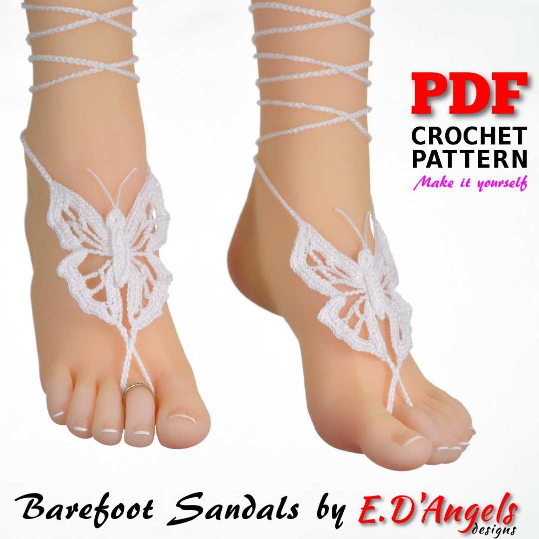 Crochet Pattern, Barefoot Sandals Pattern, Barefoot Pattern, Barefoot ...