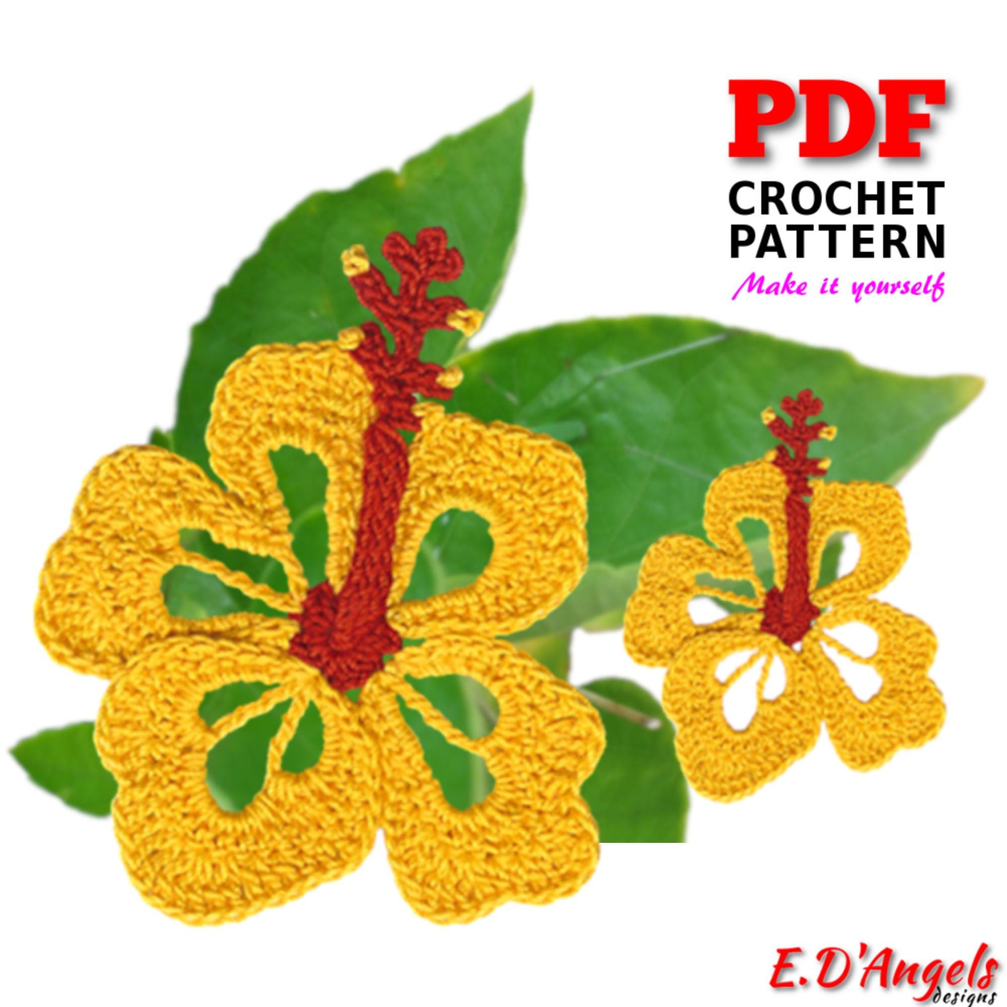 PEARLY GATES - aceandrare HIBISCUS CROCHET シリーズ Crochet Hibiscus Flower - Free Pattern - YouTube