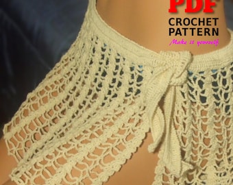 Crochet Pattern Beach Cover up  Skirt | Crochet pattern cover up | Crochet wrap skirt