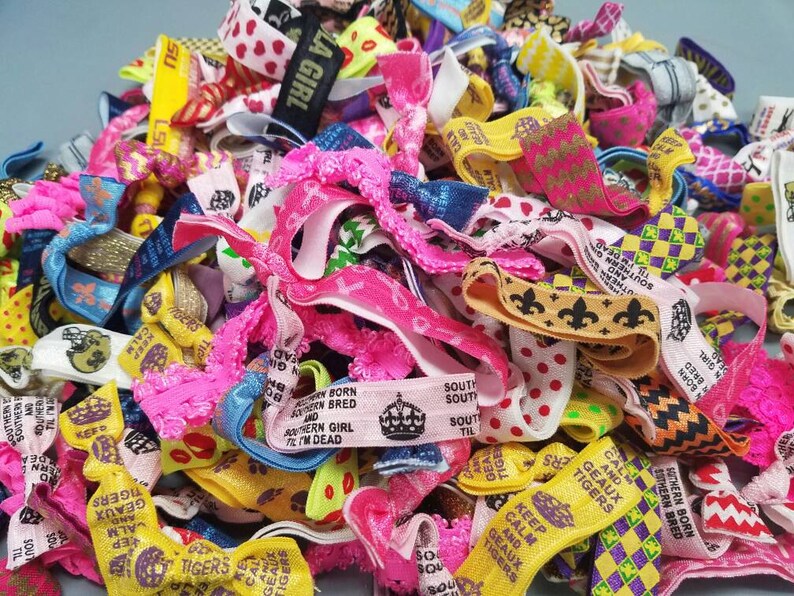 Store Closing 25 Print No Pull Hair Ties Unique 2 In 1 Hair Etsy