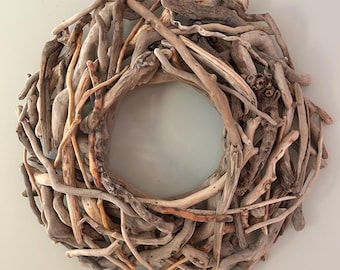 Handcrafted Driftwood Wreath: Large Pacific NW Coastal Decor (32" Diameter)