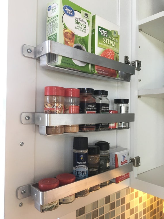 Brushed Aluminum Spice Rack Etsy