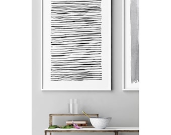 Minimalist Black And White Abstract Art, Modern Wall Art, Minimalist Print, Abstract Art, Large Wall Art, Modern Minimal, Line Gray Wall Art