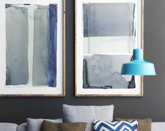Abstract Watercolor Art Print Set, Modern Wall Decor (24x36 inch)