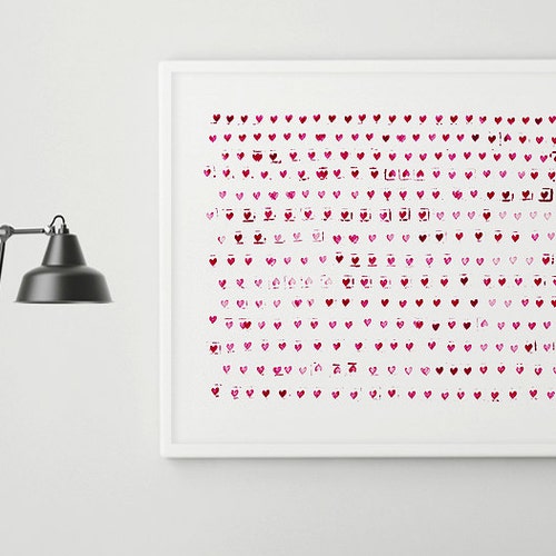 Minimalist Print Large Wall Art Heart Art Navy Blue Art Etsy