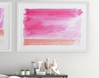 Abstract Art, Pink Wall Art, Large Abstract Art, Pink Art, Abstract Landscape, Abstract Wall Art, Abstract Painting, Large Wall Art, 24x36