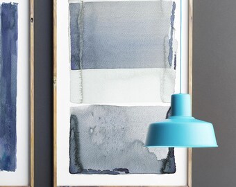 Large Wall Art, Gray Navy Blue Painting, 24x36 Abstract Art, Giclee Print Abstract, Gray Wall Art, Abstract Painting, Large Prints