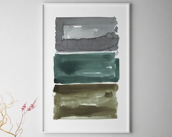 Arte de pared moderno, Arte de pared de sala de estar, Pintura abstracta, Arte abstracto grande, Arte de pared grande, Acuarela abstracta, Impresión de arte minimalista