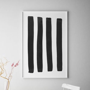 Art minimaliste, Grand art abstrait, Art mural noir blanc, Impressions en noir et blanc, Grand art mural, Art abstrait, Peinture abstraite