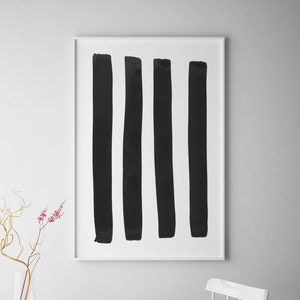 Minimalist Art, Large Abstract Art, Black White Wall Art, Black And White Prints, Large Wall Art, Abstract Art, Abstract Painting image 1