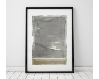 Original Watercolor Painting, Abstract Painting, Fine Art, Kunst, Pintura, Minimalist, Geometric Art, Stripes, Beige, Gray, White, Abstract