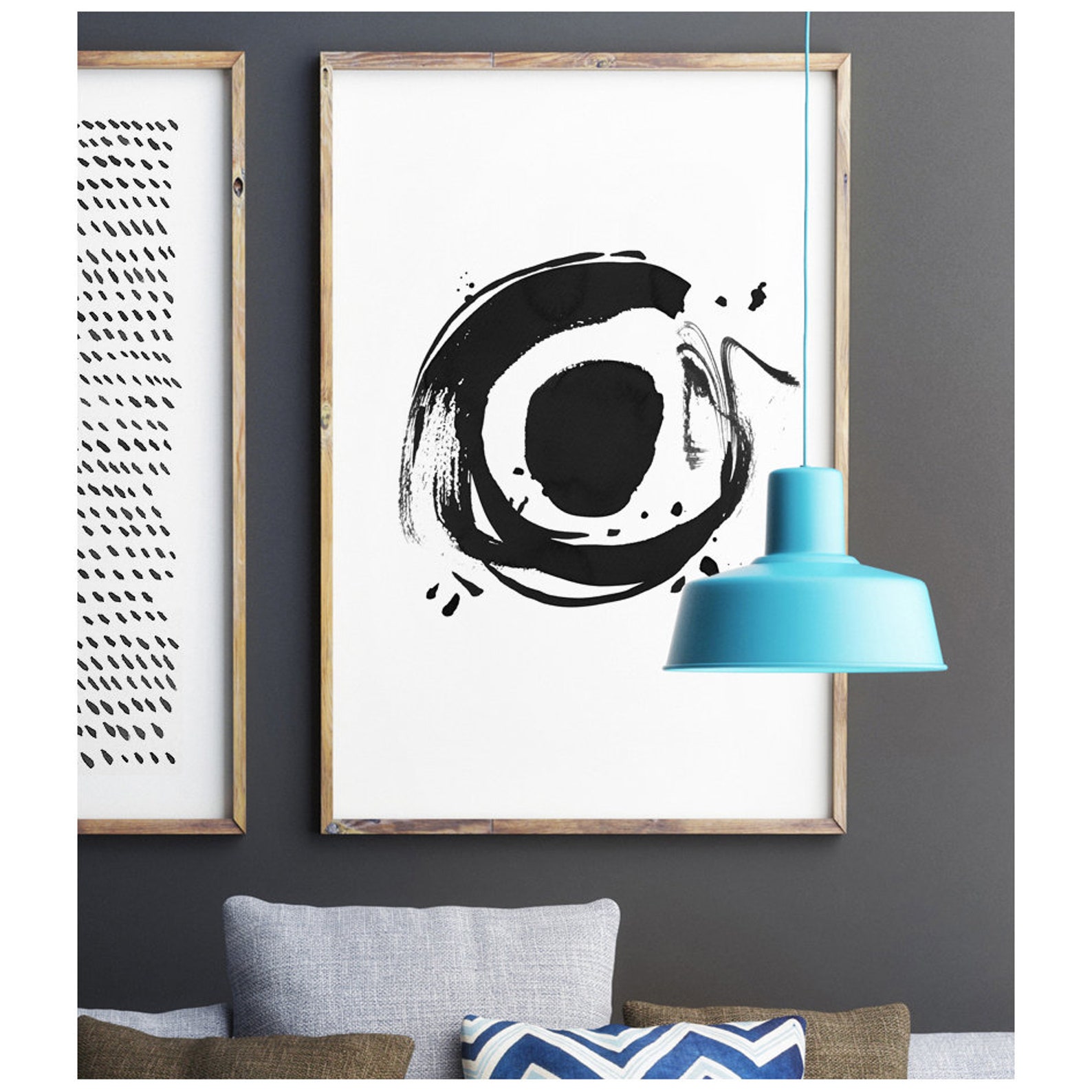 Abstract Art Black White Wall Art Minimalist Art Large Etsy