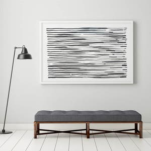 Large Wall Art, Contemporary Wall Art, Horizontal Wall Art, Abstract Art, Set of 2, Oversized Painting, Fine Art, Gray Abstract Painting image 2