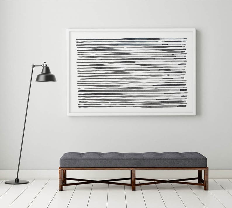 Large Wall Art, Contemporary Wall Art, Horizontal Wall Art, Abstract Art, Set of 2, Oversized Painting, Fine Art, Gray Abstract Painting image 2