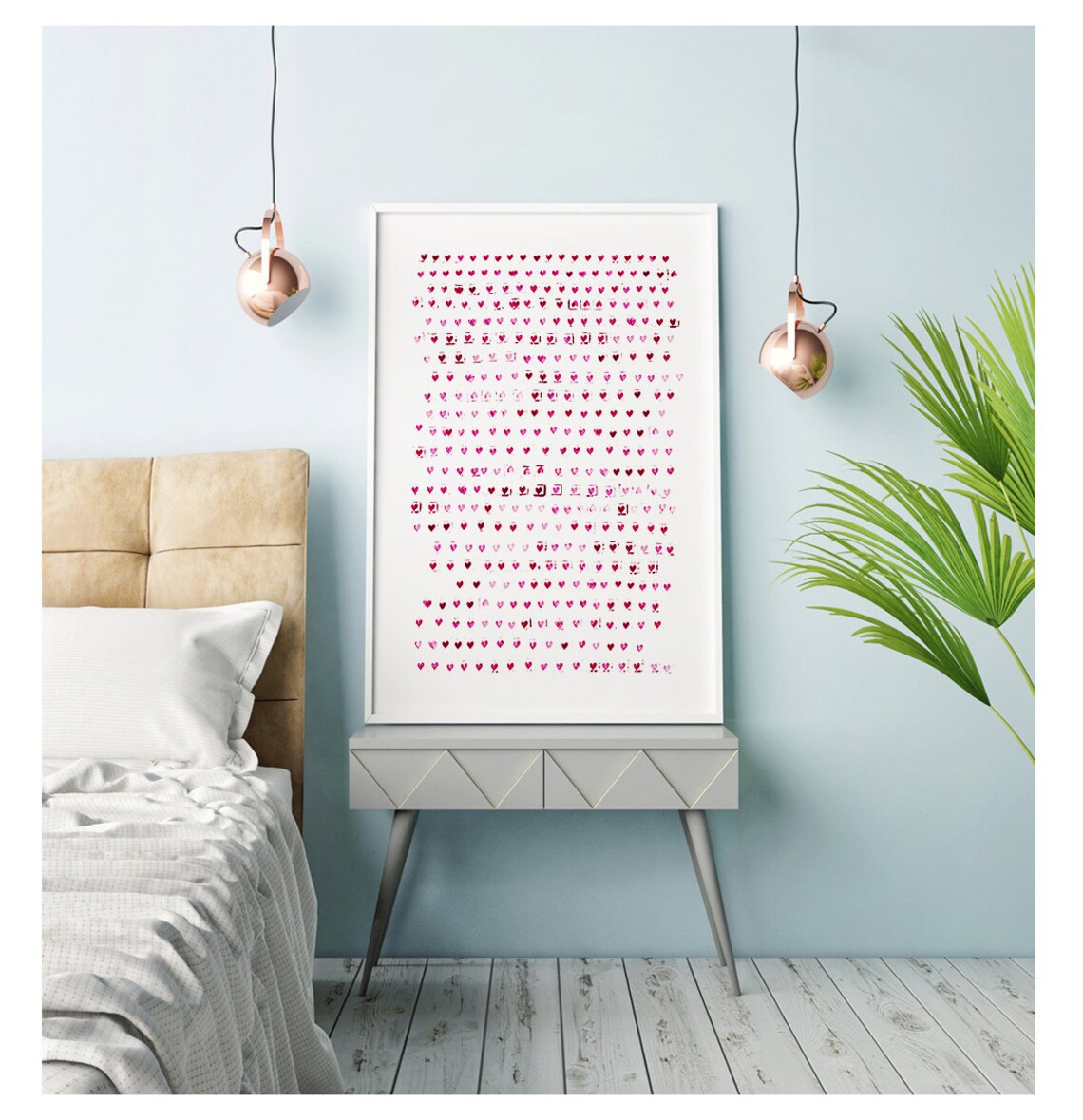 Large Wall Art Nursery Wall Art Heart Print Minimalist Etsy