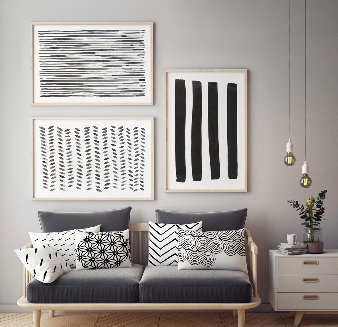 Black and White Art, Abstract Art, Modern Wall Art, Minimalist Art ...