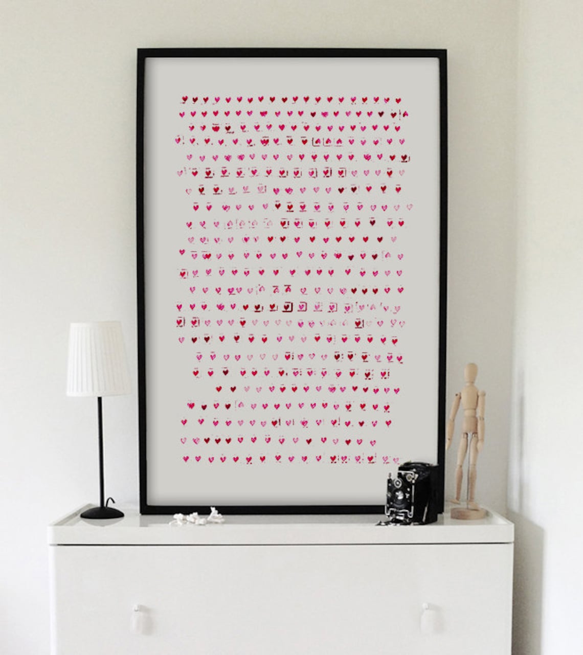 Large Wall Art Nursery Wall Art Heart Print Minimalist Etsy