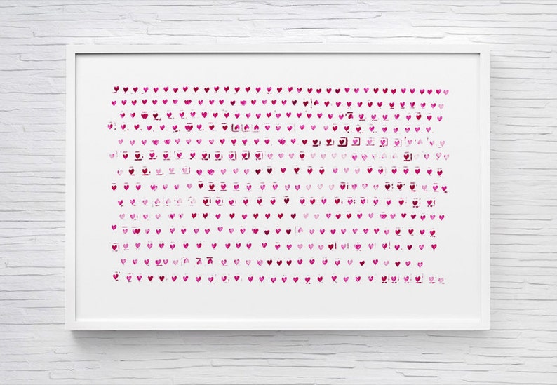 Large Wall Art Heart Art Heart Print Minimalist Print Etsy