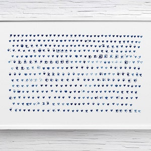 Minimalistischer Print, Große Wandkunst, Herzkunst, Marineblauer Kunstdruck, Indigo Art, Kinderzimmer Wandkunst, Minimalistische Kunst, Kinderzimmer Druck, Herz Druck Bild 3