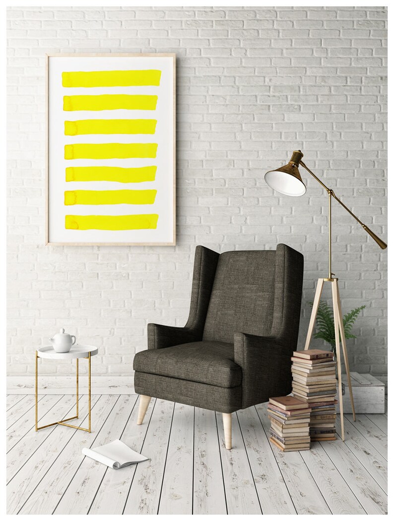 Yellow Wall Art Abstract Painting Large Wall Art Abstract Etsy