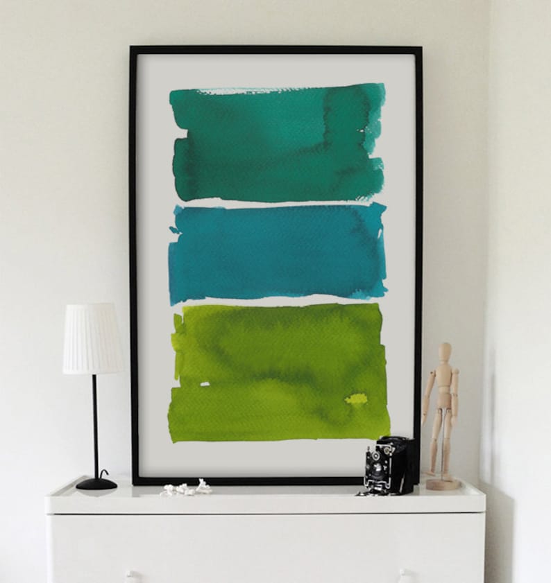 Green Wall Art Abstract Painting Large Abstract Art Green Etsy