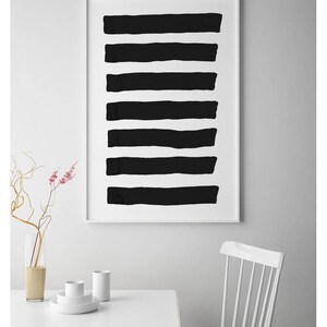 Abstract Wall Art, Line Drawing, Black and White Abstract Art Print, Print Set of 3, Large Abstract Art, Living Room Decor, Modern Wall Art image 8