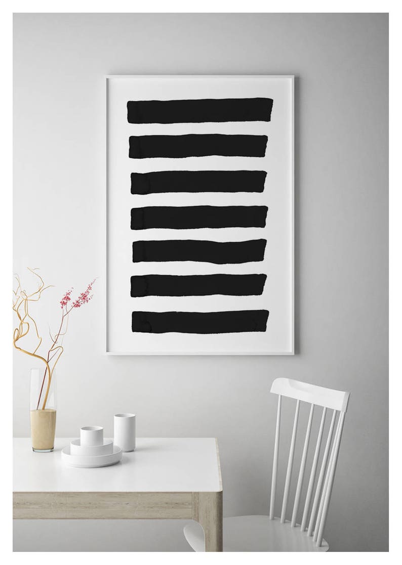 Abstract Wall Art, Line Drawing, Black and White Abstract Art Print, Print Set of 3, Large Abstract Art, Living Room Decor, Modern Wall Art image 8